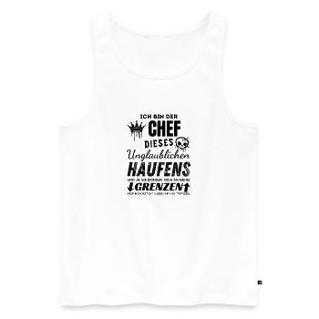 Chef des unglaublichen Haufens Chef Geschenk - Männer Premium Bio Tank Top - Weiß - Vorne - AI Model Male 178 light (178cm)
