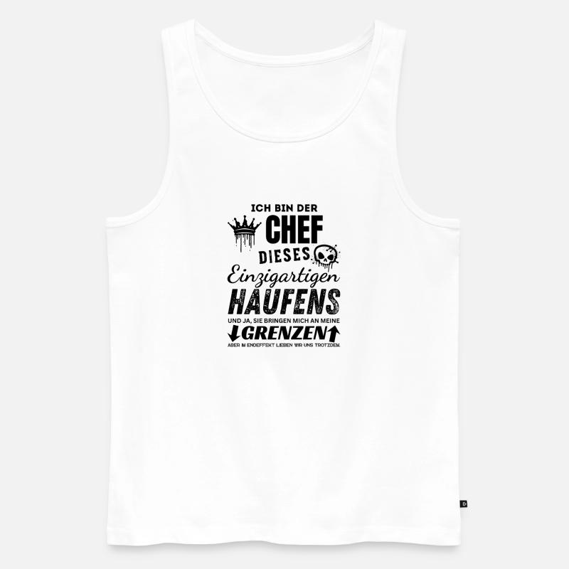 Chef des einzigartigen Haufens Chef Geschenk - Männer Premium Bio Tank Top - Weiß
