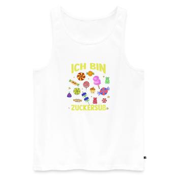 Süschigkeiten Naschkatze Süßes Mädchen - Männer Premium Bio Tank Top - Weiß - Vorne - Michal (187cm)