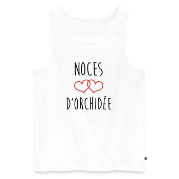 Orchid Wedding 55 years of marriage - Men's Premium Organic Tank Top - white - Front - AI Model Male 178 light (178cm)