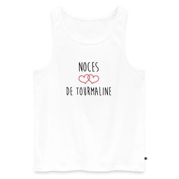 Tourmaline Wedding 52 years of marriage - Men's Premium Organic Tank Top - white - Front - AI Model Male 178 light (178cm)