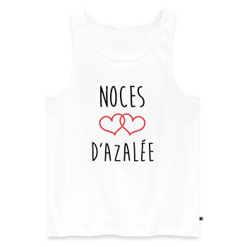 Azalea's Wedding 57 years of marriage - Men's Premium Organic Tank Top - white - Front - AI Model Male 178 light (178cm)
