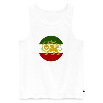 Free Iran - Men's Premium Organic Tank Top - white - Front - AI Model Male 178 light (178cm)