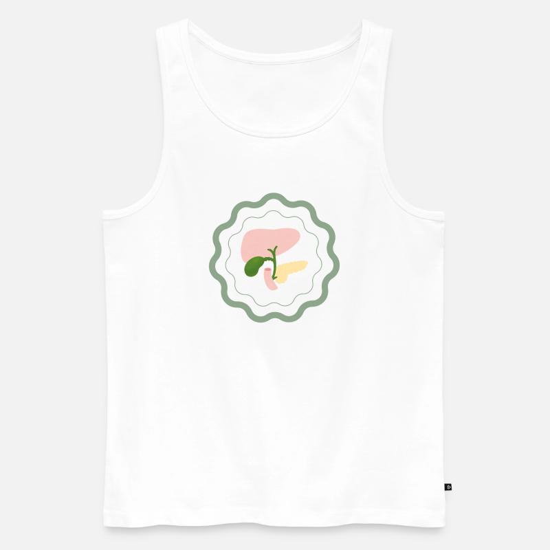 Anatomie Modell - Männer Premium Bio Tank Top - Weiß