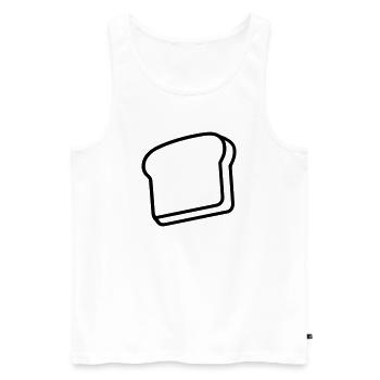 tartine - Débardeur bio Premium Homme - blanc - Devant - AI Model Male 178 light (178cm)