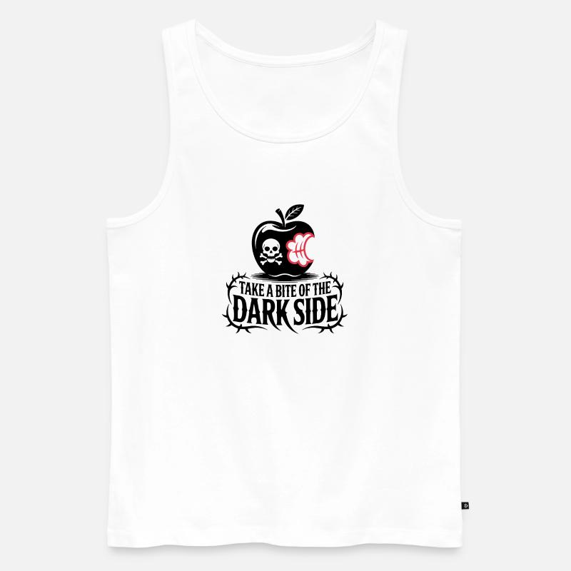 Düsterer Apfel mit Biss Design - Männer Premium Bio Tank Top - Weiß