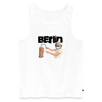 Berlin Döner Marx - Männer Premium Bio Tank Top - Weiß - Vorne - Michal (187cm)