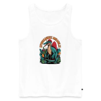 Neue Spinosaurus Mirabilis 2026 Entdeckung - Männer Premium Bio Tank Top - Weiß - Vorne - Michal (187cm)