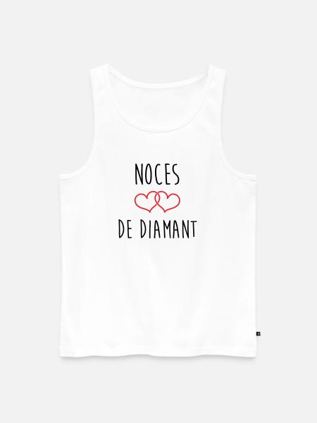 Wedding Anniversary - Diamond Wedding (60 years) - Men's Premium Organic Tank Top - white