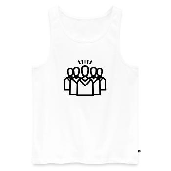 Chor - Männer Premium Bio Tank Top - Weiß - Vorne - Michal (187cm)