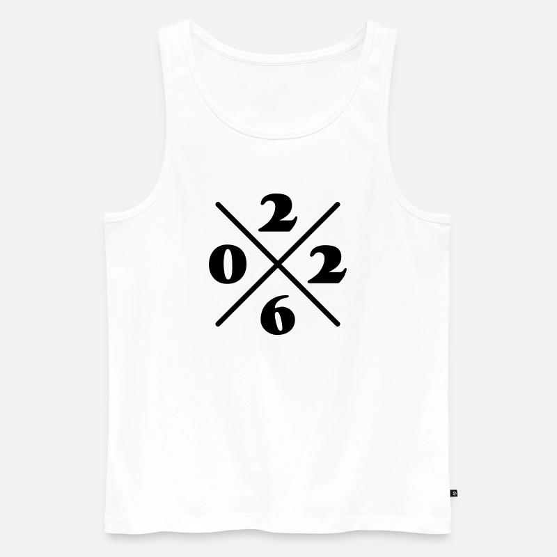 2026 Element Jahr - Männer Premium Bio Tank Top - Weiß