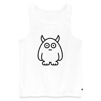 monster - Men's Premium Organic Tank Top - white - Front - Michal (187cm)