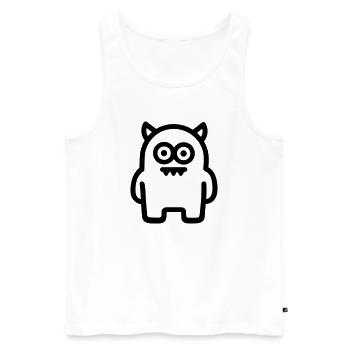 monster - Men's Premium Organic Tank Top - white - Front - Michal (187cm)
