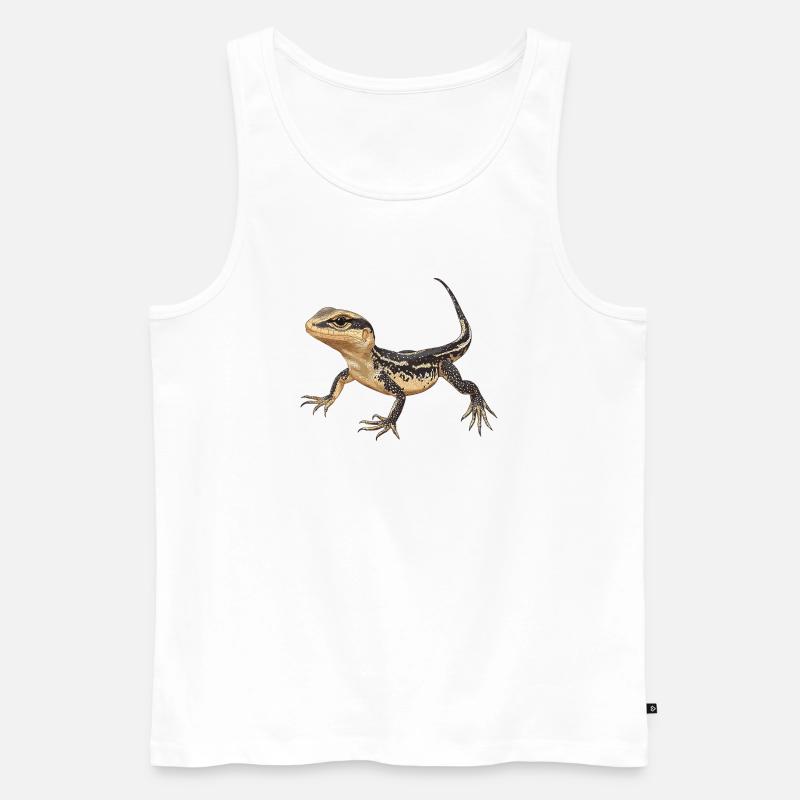 Eidechsen Eidechse - Männer Premium Bio Tank Top - Weiß