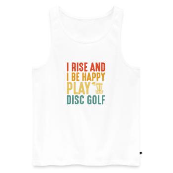 Disc Golf Gifts Disc Golf - Men's Premium Organic Tank Top - white - Front - Michal (187cm)