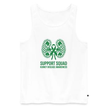 Logo des Nierenbewusstseinsunterstützungsteams - Männer Premium Bio Tank Top - Weiß - Vorne - AI Model Male 178 light (178cm)