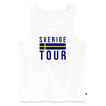 Sverige Tour Schweden - Männer Premium Bio Tank Top - Weiß - Vorne - AI Model Male 178 light (178cm)