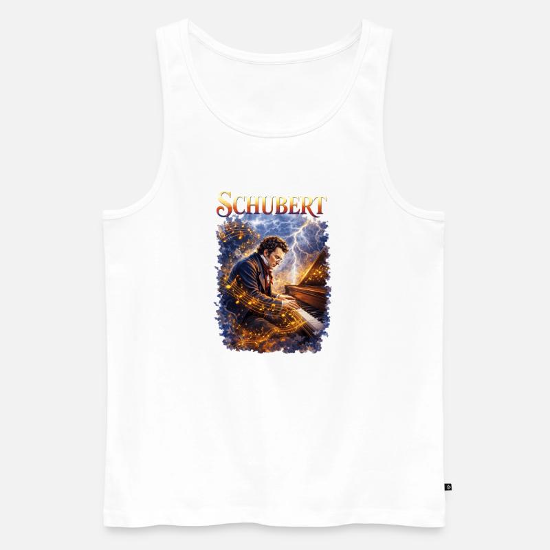 Schubert Piano Magic Tempest - Men's Premium Organic Tank Top - white