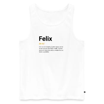 Felix - Männer Premium Bio Tank Top - Weiß - Vorne - Michal (187cm)