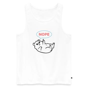 Hamster Nope Comic Speech Bubble - Men's Premium Organic Tank Top - white - Front - Michal (187cm)