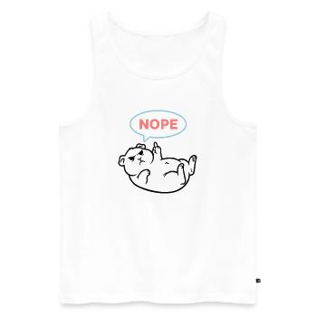 Guinea Pig Nope Colorful Outline - Men's Premium Organic Tank Top - white - Front - Michal (187cm)