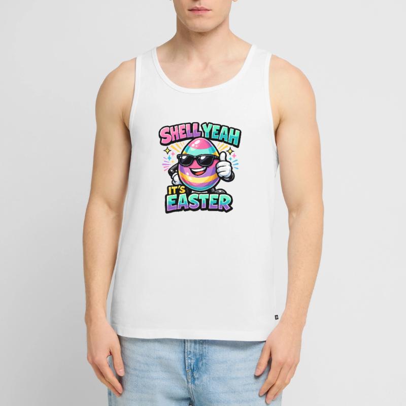 Shell Yeah It's Easter Ostern Spruch Hell yeah Débardeur bio Premium Homme