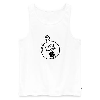 Lucky Potion - Débardeur bio Premium Homme - blanc - Devant - Michal (187cm)