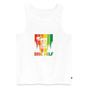 Disc Golf Gifts Disc Golf - Men's Premium Organic Tank Top - white - Front - Michal (187cm)