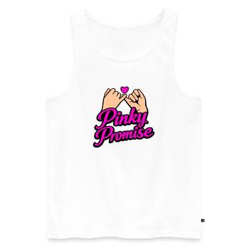 T-shirt Promis Cœur Promis Mot d’Honneur - Débardeur bio Premium Homme - blanc - Devant - Michal (187cm)