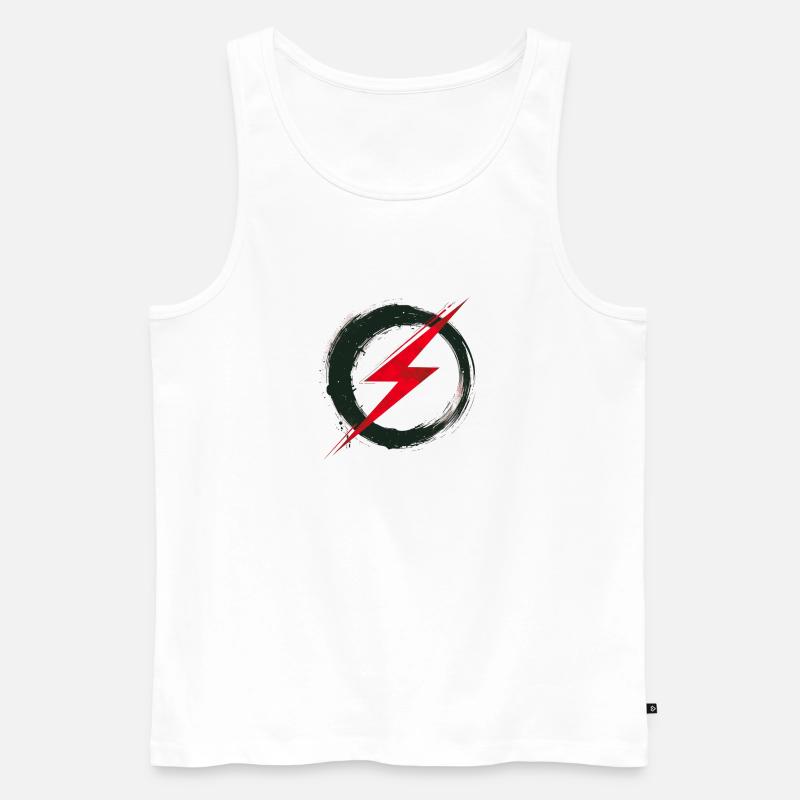 Digital Freedom - Retro Future Art - Männer Premium Bio Tank Top - Weiß