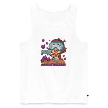 Problem Erkannt, Gefahr Gebannt - Männer Premium Bio Tank Top - Weiß - Vorne - Michal (187cm)