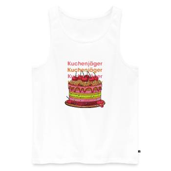 Kuchenjäger bunte Cake Layers - Männer Premium Bio Tank Top - Weiß - Vorne - Michal (187cm)
