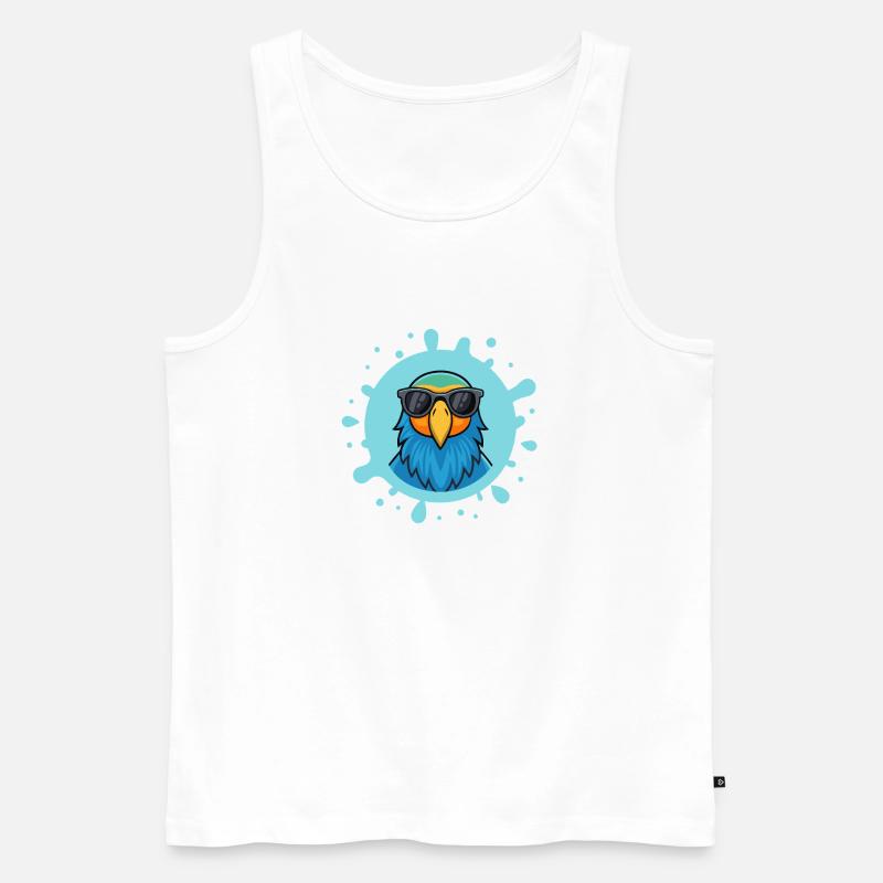 Blue Parrot Solarbrille - Männer Premium Bio Tank Top - Weiß