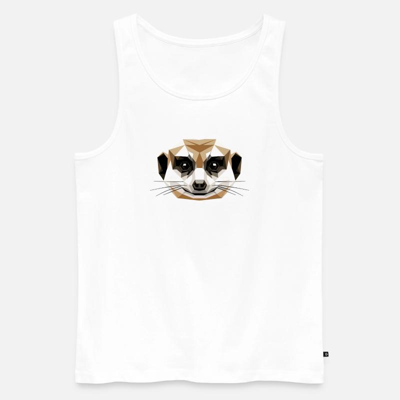 Erdmännchen Meerkat Süßes Surikate Mangusten - Männer Premium Bio Tank Top - Weiß