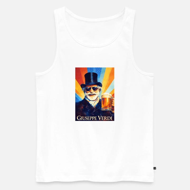 Giuseppe Verdi - Canottiera ecologica premium da uomo - bianco