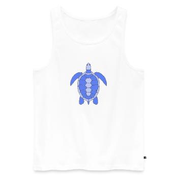 TURTLE - Männer Premium Bio Tank Top - Weiß - Vorne - AI Model Male 178 light (178cm)
