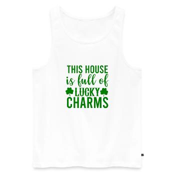 This House Is Full Of Lucky Charms - Männer Premium Bio Tank Top - Weiß - Vorne - AI Model Male 178 light (178cm)