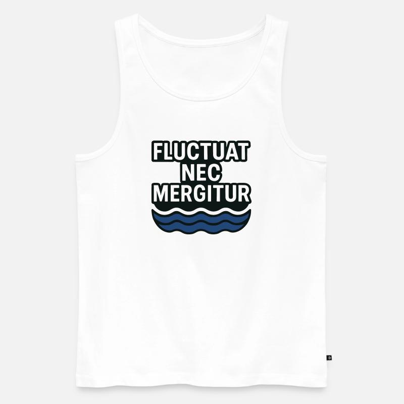 Fluctuat Nec Mergitur Paris Paname 75 - Männer Premium Bio Tank Top - Weiß
