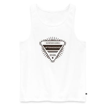 Shenanigans 2026 Badge design - Men's Premium Organic Tank Top - white - Front - Michal (187cm)