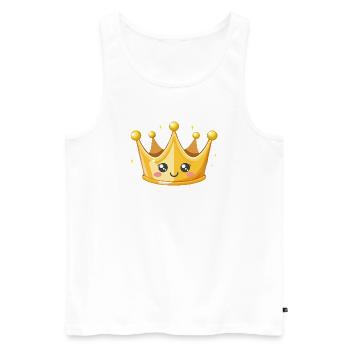 Illustration de la couronne d’or de Kawaii - Débardeur bio Premium Homme - blanc - Devant - Michal (187cm)