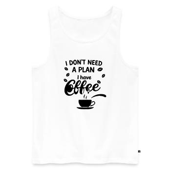 Café - Débardeur bio Premium Homme - blanc - Devant - Michal (187cm)