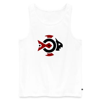 Flying Fish - Tribal Fantasy Flying Fish - Men's Premium Organic Tank Top - white - Front - Michal (187cm)
