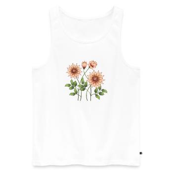 Fleur - Débardeur bio Premium Homme - blanc - Devant - Michal (187cm)