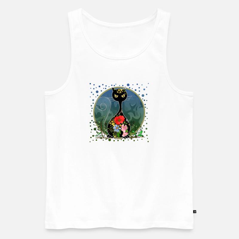 Katze - Männer Premium Bio Tank Top - Weiß