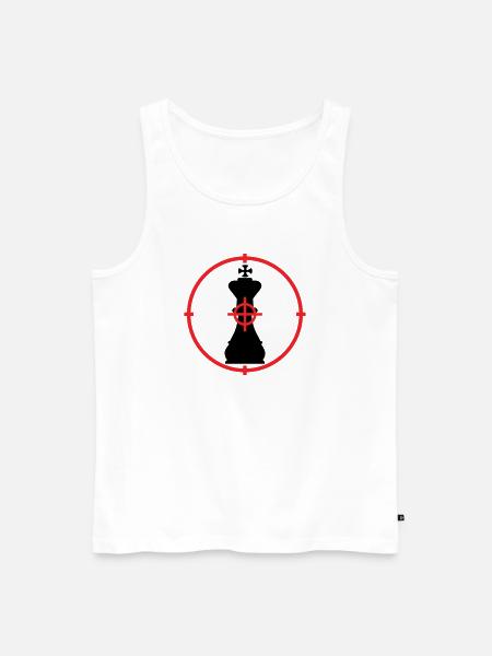 Tactical Checkmate King Target - Men's Premium Organic Tank Top - white