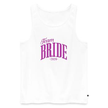Team Bride Bachelorette Party 2026 - Men's Premium Organic Tank Top - white - Front - AI Model Male 178 light (178cm)