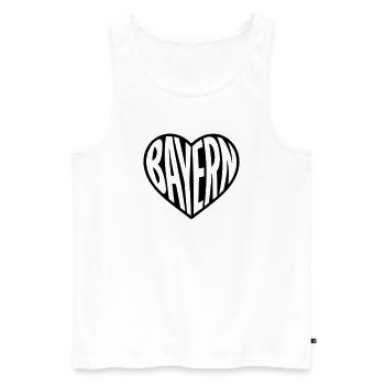 Bavaria Heart Typography - Men's Premium Organic Tank Top - white - Front - Michal (187cm)