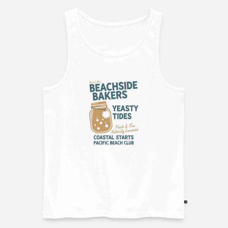Sauerteig Brot Backen Ästhetik Design  - Männer Premium Bio Tank Top - Weiß