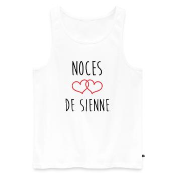 Hochzeit von Siena 74 Jahre Ehe - Männer Premium Bio Tank Top - Weiß - Vorne - AI Model Male 178 light (178cm)