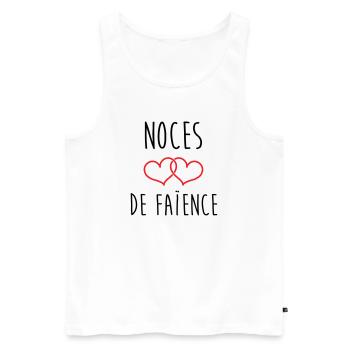 earthenware wedding 9 years of marriage - Men's Premium Organic Tank Top - white - Front - Michal (187cm)